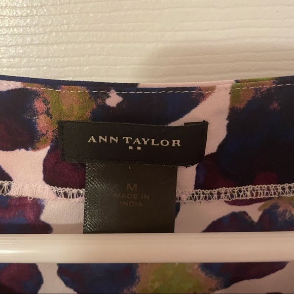 Ann Taylor Floral Blouse with Bow Detail - Picture 7 of 7